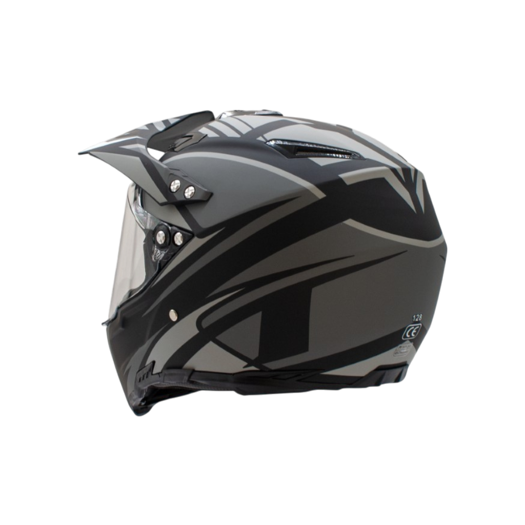 KASK SENIOR CROSS 128 SZYBA MAT